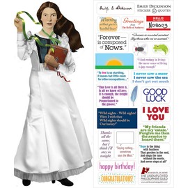 Emily Dickinson Quotable Notable - Greeting Card and Sticker Sheet - Envelope Included