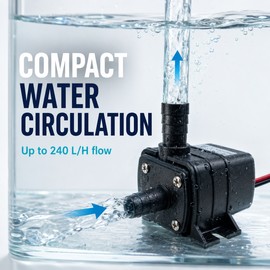 Mini 240L/H Brushless Submersible Water Pump, 12V 4.8W / 24V 5.8W