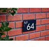 Badgemaster Modern Anthracite Grey House Number Sign Plaque Stainless Steel