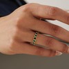 Eternity Rings for Women 4.2mm Emerald Bubble Wedding Ring Bezel