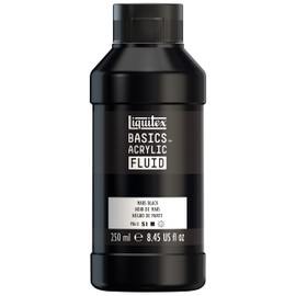 Liquitex BASICS - Pintura acrílica líquida, botella de 8.5 onzas, color negro marte
