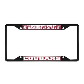 FANMATS 31290 Washington State Cougars Metal License Plate Frame Black Finish