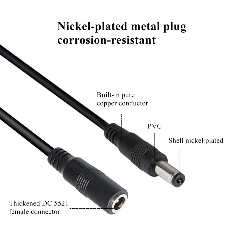 Extension Power Cable for Starlink mini, 10Ft Female to Male