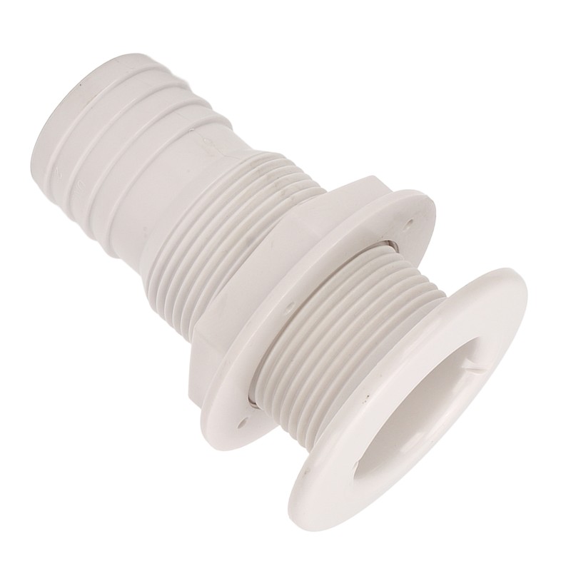 2in Through Hull Fitting Straight Drain Hose Polypropylene Inner Beam