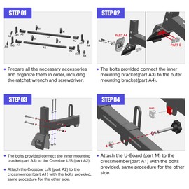 XOOKUN Heavy Duty Roof Rack with Removable Fixing Bracket for Jeep Wrangler JL JK Gladiator JT 2007-2024 (2 Door & 4 Door)