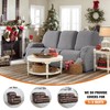 VANSOFY Recliner Cover, 3-Pieces Stretch Reclining Couch Covers with Pockets