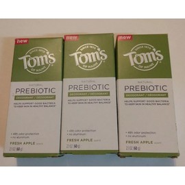LOT of 3 - Toms of Maine Prebiotic Natural Deodorant No Aluminum Fresh Apple 35000969453