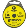 Guru QM1 15" Speed Stop Hair Rigs Barbless (Size 16