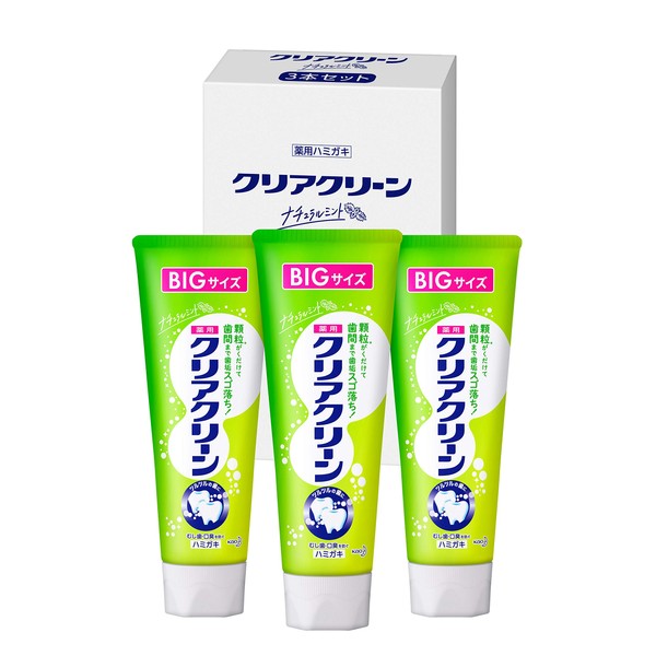 [Bulk Purchase] Clear Clean Toothpaste, Natural Mint, Large Capacity, 6.1 oz (170 g) x 3 Bottles [Quasi-Drug]