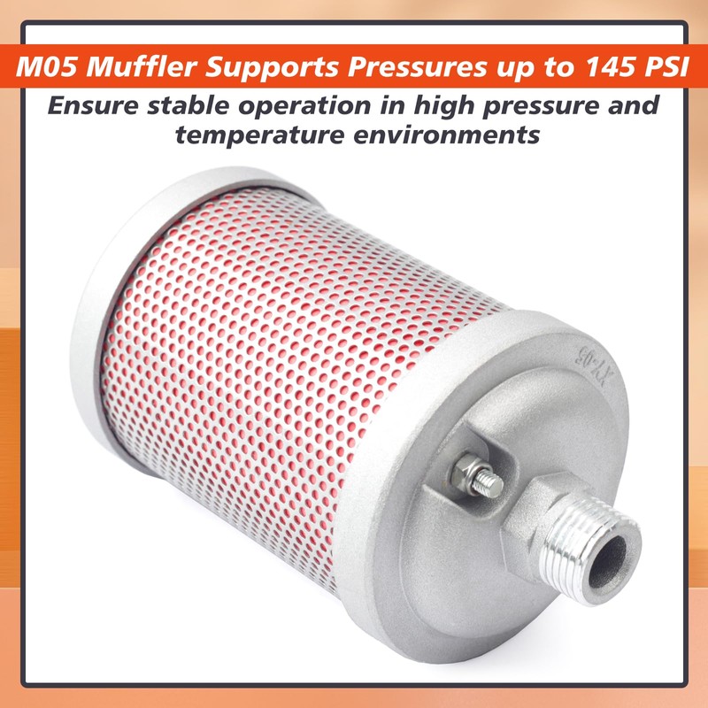 Mhrxusd M05 Air Compressor Muffler 1/2 inch NPT Male Single