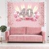 40th Birthday Decoration Party Decor For Woman Fabric Sign Poster