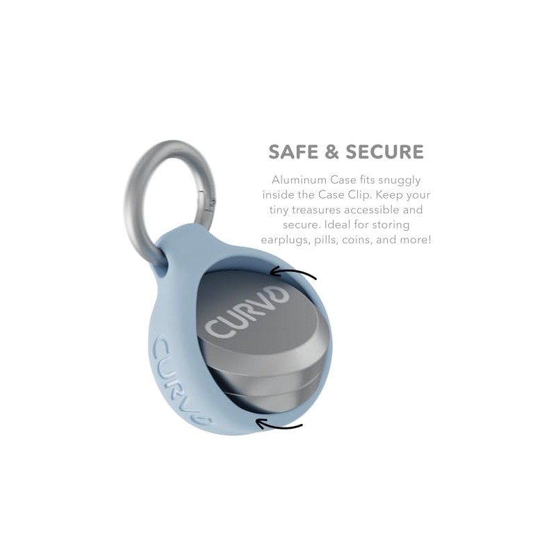 CURVD Premium Waterproof Keychain Pill Case for Travel Essentials