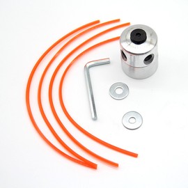 Swnkdg Aluminium Lawn Strimmer Head, Double Line Head, Thread Spool, Nylon Thread for Motorsense Grass Trimmers