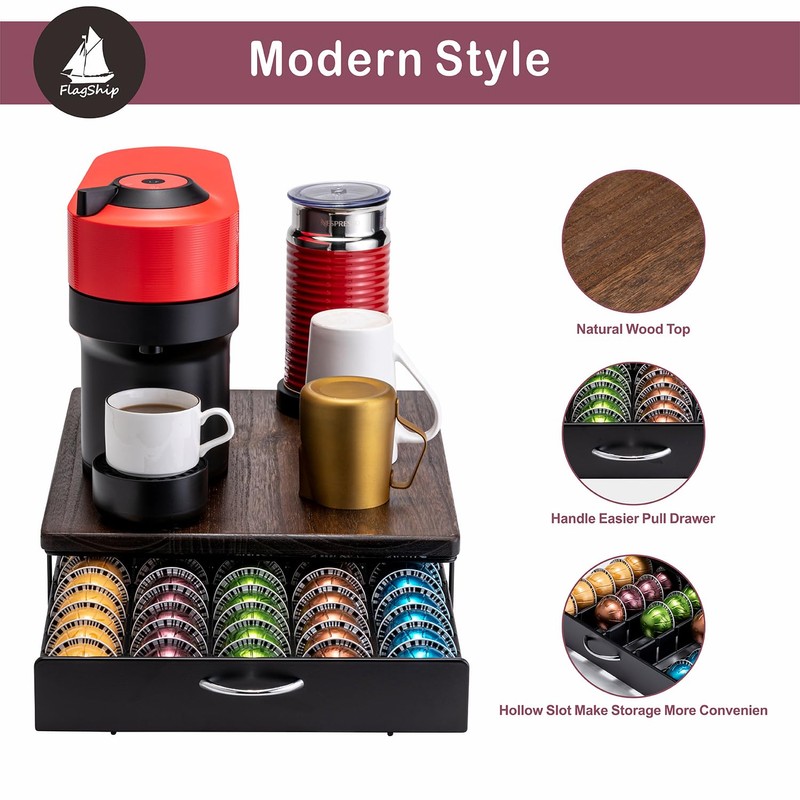 Flagship for Nespresso Pod Holder Vertuo Pod Drawer Coffee Pod
