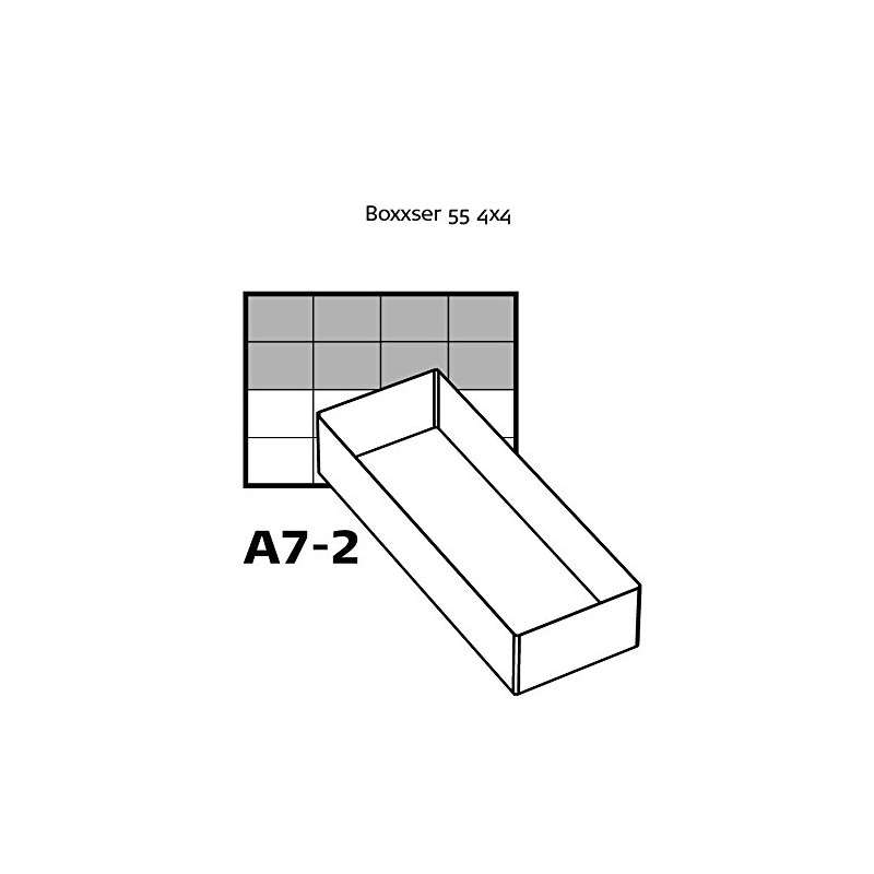 raaco 136488"55 A7-2" Insert, Transparent, 2-Piece