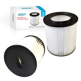 HQRP 2-pack 7" Filter compatible with Dirt Devil Pro 390, 590, 690, 890, 990, Platinum Force 299e H-P Central Vacuum Systems, 8106-01 Replacement