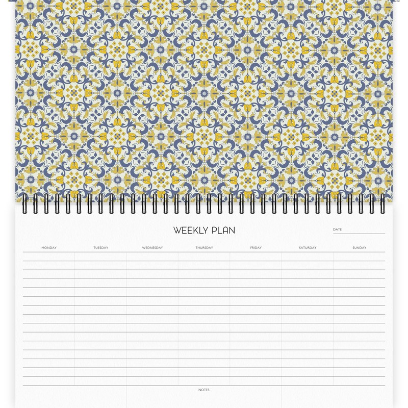 etmamu Azelujos 263 Weekly Planner A4 Pattern No. 3, 60