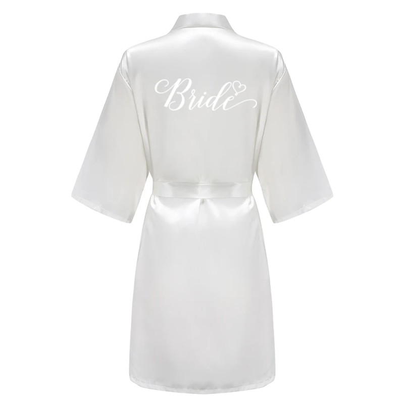 Satin Kimono Robe Women – Silk Bathrobe Bridal, Lounge Robe