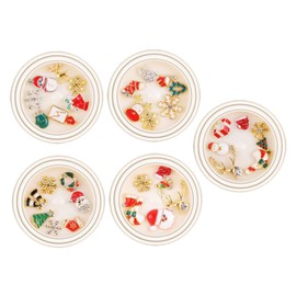 Mikinona Christmas Nail Art Patches DIY Manicure Decors for Unique Fingernail Designs Easy Application Fun Family Activity Includes of Holiday-Themed Nail Stickers