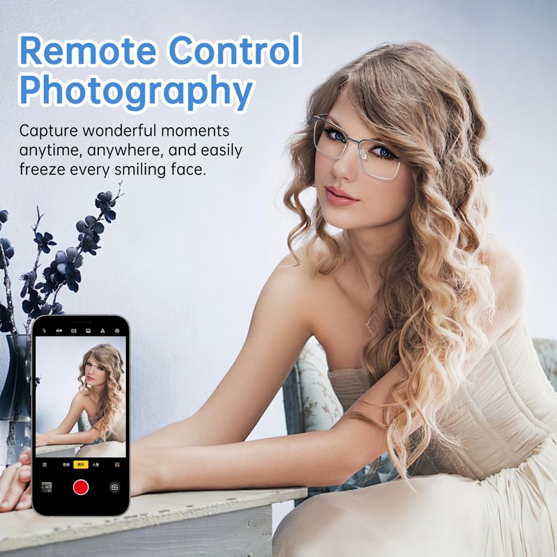 Tulbeys Smart Glasses for Men and Women, silver