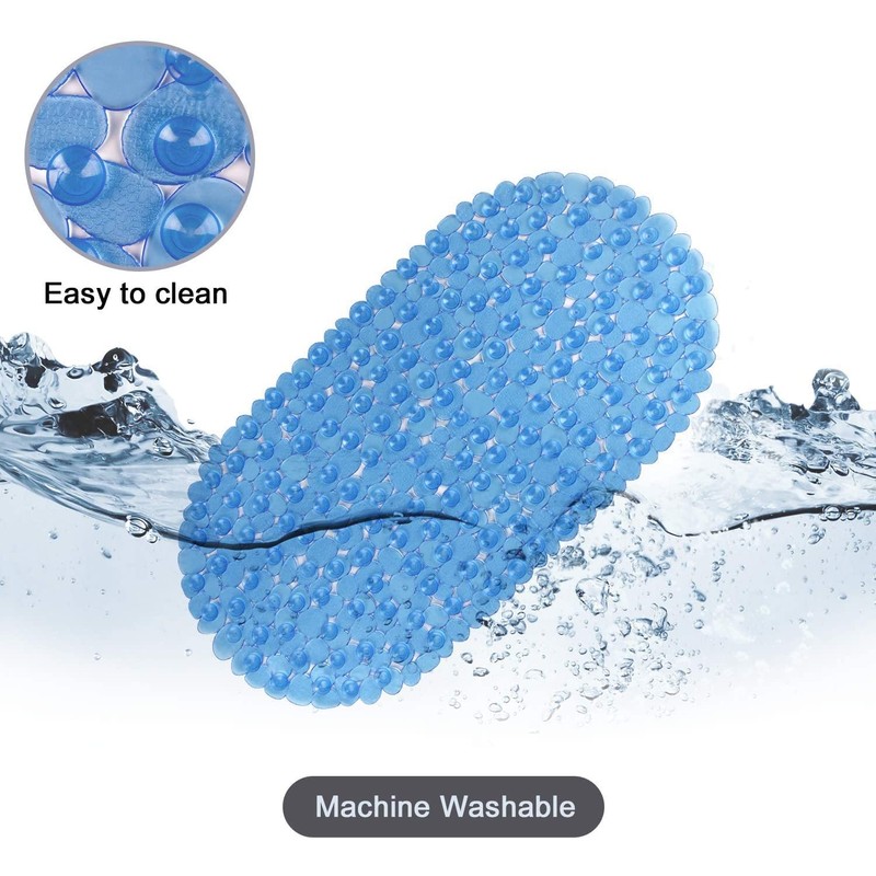 Non Slip Bath Mat for Bathroom Pebbles Frosted Anti Mould