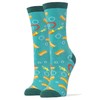 Oooh Yeah! Socks, Womens Cotton Crew Socks (Deep Sea Hot