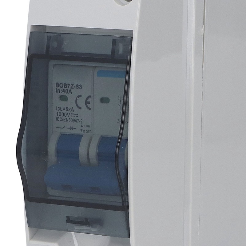 DC Disconnect Switch 40A Protective Transparent Cover Miniature Circuit Breaker