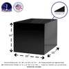 4 Pack 10 Inch Glossy Black Box Acrylic Display with