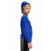 Desigual Boys' Flat Knit Pullover Long Sleeve Sweatshirt, blue