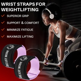 TECEUM Lifting Wrist Straps with Neoprene Padding Support – Beige – Arms on Fire – Heavy Duty Wrist Workout Straps For Men and Women – Ideal for Powerlifting, Strength Training, Bodybuilding