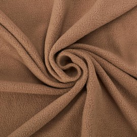 MAYJOYDIY 1.1Yard Brown Polar Fleece Fabric 63inch Solid Color Anti-Pill Fabric Patchwork Polyester Plush Fleece Cloth for Sewing, Throw Blankets, PJ Pants, Booties