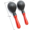 2 Pack, Percussion Maracas Pair with ABS Plastic Shells and