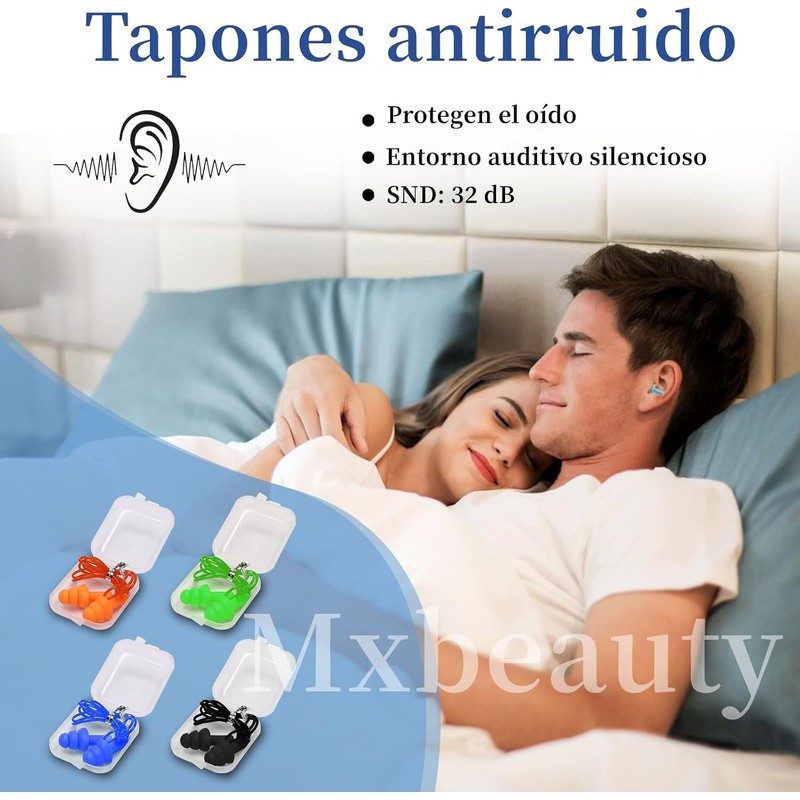 Tapones Oidos para Natación,Tapón Auditivo con Cable, Reutilizables