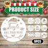 9pcs Merry Christmas Stencils, Reusable Large Christmas Painting Stencils for
