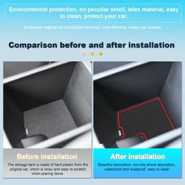 BIXUAN Stonic 2024 Compatible with Kia Stonic 2018-2022 2023 2024 2025 Non-Slip Mats Centre Console Armrest Rubber Mats Drink Holder Mat Operating Lance Non-Slip Door Seam Pack of 15 Mats