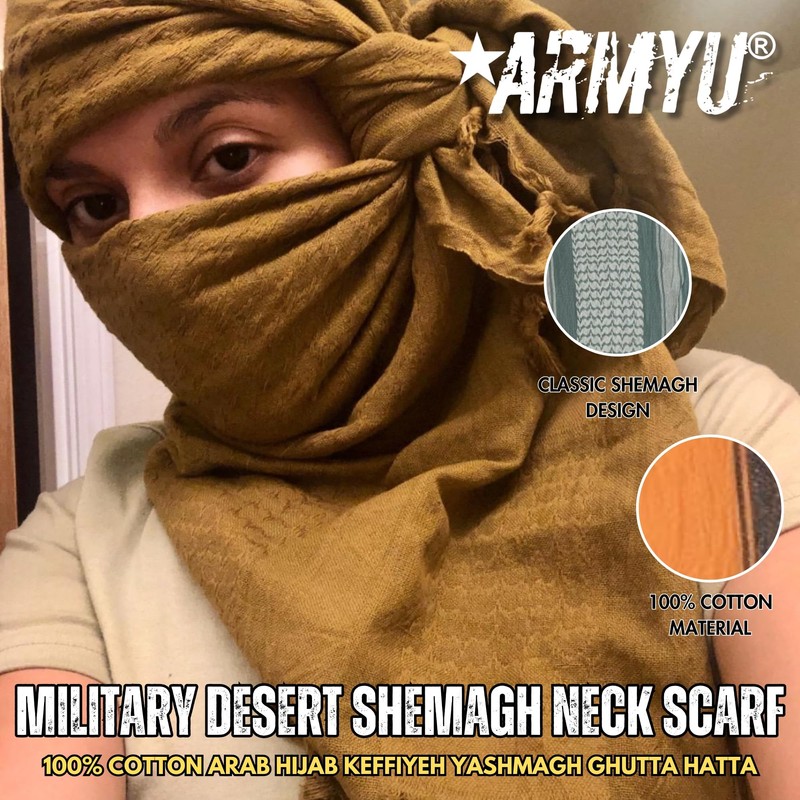 Army Universe Premium Heavyweight Shemagh Scarf Pin - Olive Drab