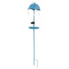 Solar Bird Feeder LED Floor Lamp with Feeding Tray Umbrella