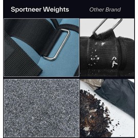 Sportneer Adjustable Ankle Weights 1 Pair 2 4 6 8 10 Lbs Leg Weight Straps for Women Men, Weighted Ankle Weights Set for Gym, Fitness, Walking, Jogging,1-5 lbs Each, 2 Pack 2-10 lbs, Dark Blue