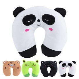 Travel Pillow, Children's Travel Pillow, Animal Neck Pillow, Head Chin Support Pillow, Cosy Pillow, U-shaped Pillow, Plush, Soft Neck Head Chin Support Pillow, Gifts (Panda)