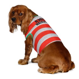 Prestigez Dr. Seuss The Grinch Plaid Bandanna or Stripped Shirt for Both Dog or Cat - Small-Medium - Stripped Shirt