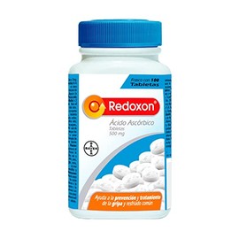 Redoxon 500mg Vitamina C, Prevención y Tratamiento de la Gripa y Resfriado Común, Vitamina Oral, 100 Tabletas