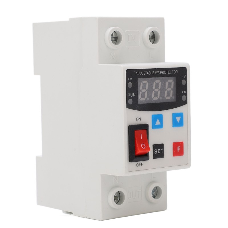 Over Under Voltage Protector Adjustable Digital Display Voltage Current Protective