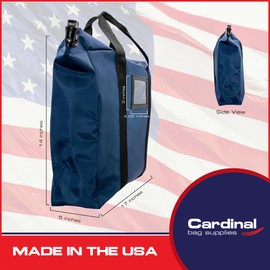 Cardinal bag supplies Briefcase Locking Document Bag, Large Capacity, Water Repellent, Professional Business, Work, Office, Travel Bag, Standard Lock, 17 x 14 x 5 inches (Navy Blue)