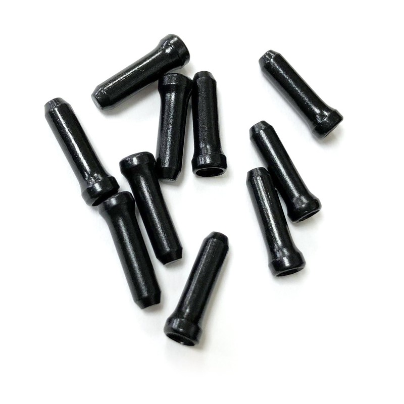 Clarks Cycle Systems Alloy Brake/Gear Inner Cable End Covers, Black,