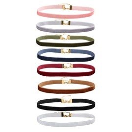 Milakoo Velvet Choker Necklace Set for Women Girls Gothic Tattoo Lace Black Chokers 8 PCS