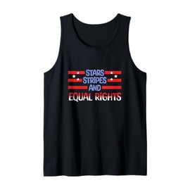 Stars Stripes And Equal Rights American USA Flag 4th of July Tank Top