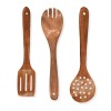 LX LEKHX Wooden Spoons for Cooking, 3 Pcs Natural Teak