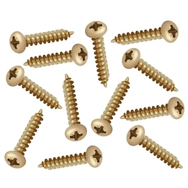TERF® 3.0mm X 16mm (No. 4 X 0.625) Pozi Drive Pan Head Steel Screws 3.0mm X 16mm Zinc Yellow Self Drilling Self Tapping Wood Screw Chipboard and Multi Purpose Screw - Pack of 100