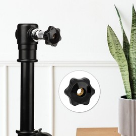 Bewudy Star Grip Nuts, 1/4 Inch Knurled Screw Outer Diameter 30 mm, Plastic Nut Brass Internal Thread Star Screw for Machines and Systems, Furniture, Machine Tools, Fitness Equipment, Pack of 10