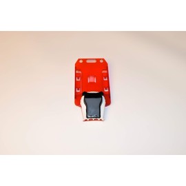 VerDuco Products Bearicade Badge Whistle - Safety Device - Door Barricade - Emergency Whistle Blocks Door from Opening When Assailant or Active Shooter is in Building (Clear red/White/Black)